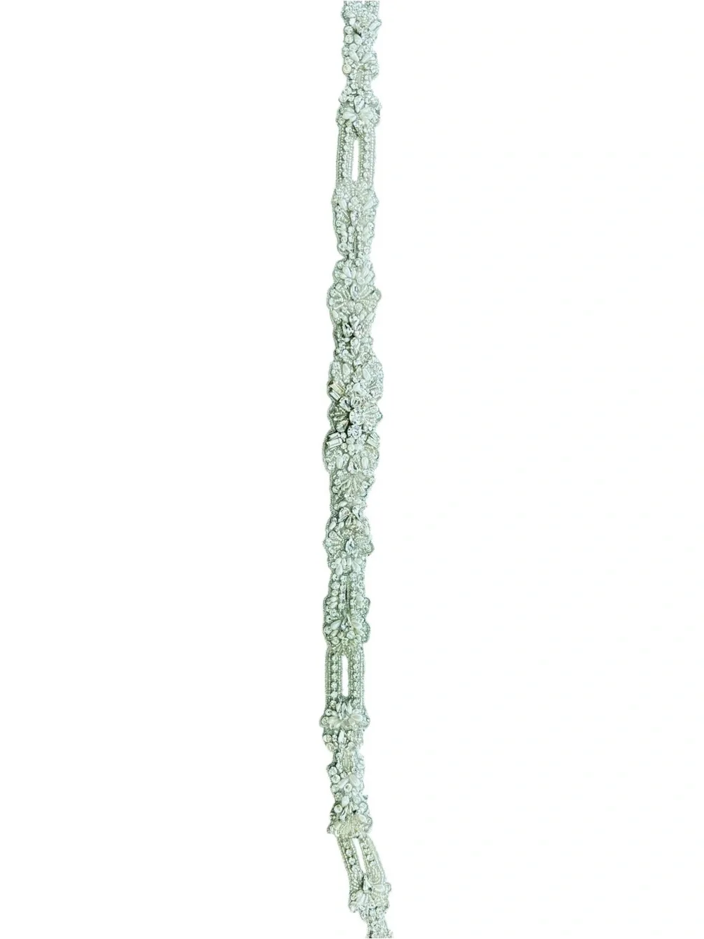 NWT Evan Picone Crystal Embellished Bridal Belt - Silver